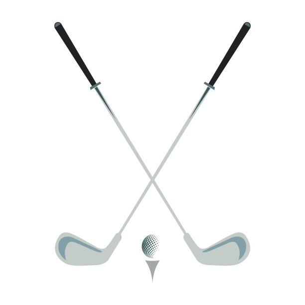 高尔夫平面矢量图标EPS10图片下载