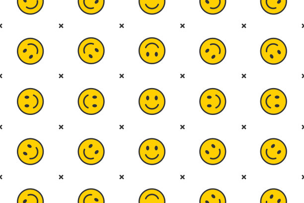 笑脸表情背景。快乐微笑积极的图标模式图片下载