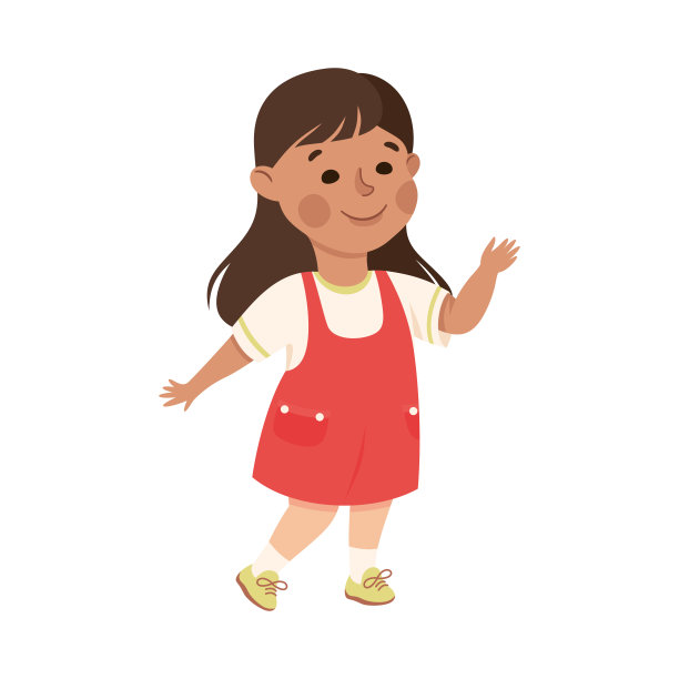 小女孩伸出手支持和安慰某人向量插图图片下载