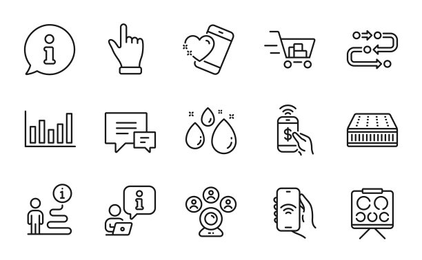 业务图标集包括图标作为点击手图片下载