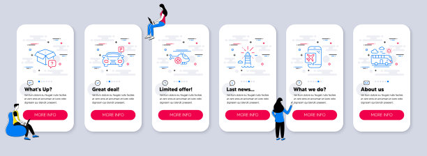 一组运输图标，如秘密图片下载