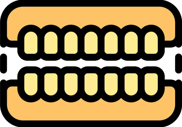 假颚图标颜色轮廓图片下载