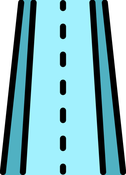 驾驶道路图标颜色轮廓图片下载