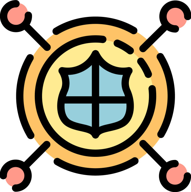 护盾安全图标颜色轮廓图片下载