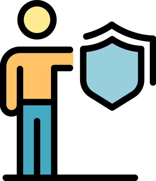 保安工人图标颜色轮廓图片下载