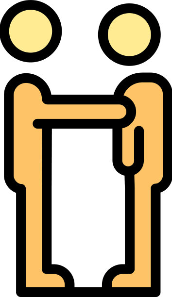 支持人物图标颜色轮廓图片下载