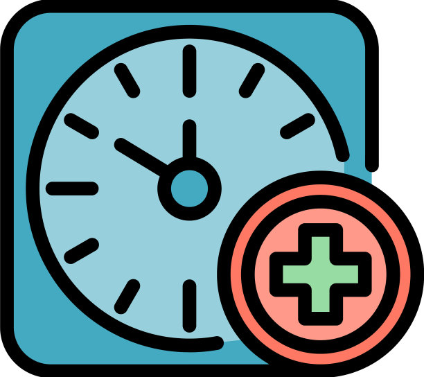 运行状况时间图标颜色轮廓图片下载