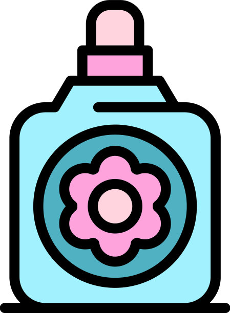 瓶精油图标颜色轮廓图片下载