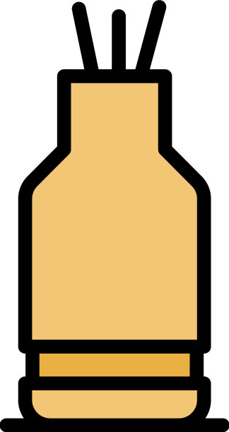 草药扩散器图标颜色轮廓图片下载