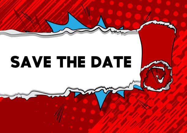 撕破的海报垃圾纹理背景与文本保存日期。图片下载