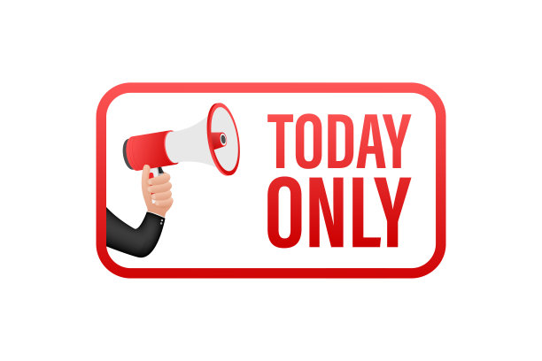 扁平喇叭如今仅为促销设计。语音气泡图标符号。矢量图图片下载