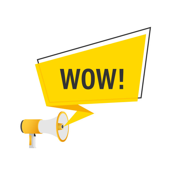 哇扩音器。平面向量插图。宣布晋升提供。人们交流图片下载