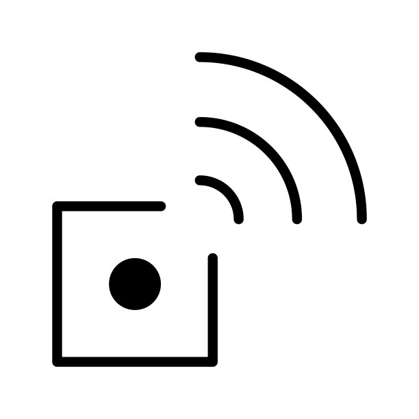 二维码平线图标。无线射频识别芯片和射频识别扫描仪，包装码，条形码。轮廓标志的移动概念和网页设计，商店图片下载