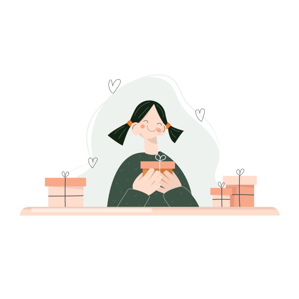 在家里或办公室里打包拆包礼物。图片下载