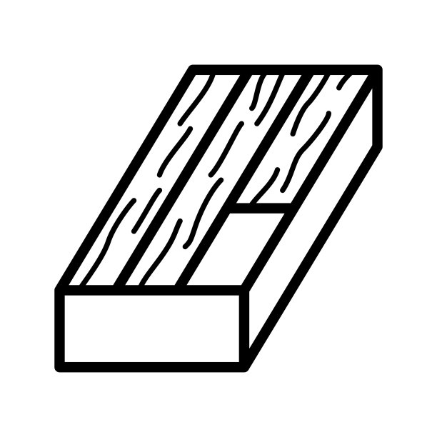 木地板平线图标。由木地板、层压板、工程木板和硬木等木材制造的产品。轮廓标志的移动概念和网页设计，商店图片下载