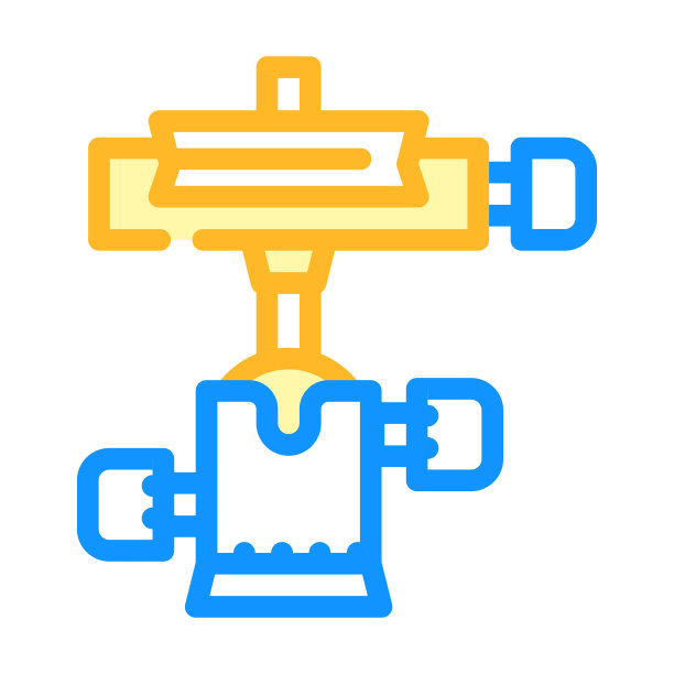 三脚架头部颜色图标矢量插图图片下载