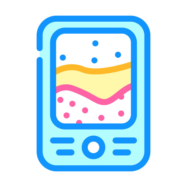 音响潜水员电子小工具颜色图标矢量插图图片下载