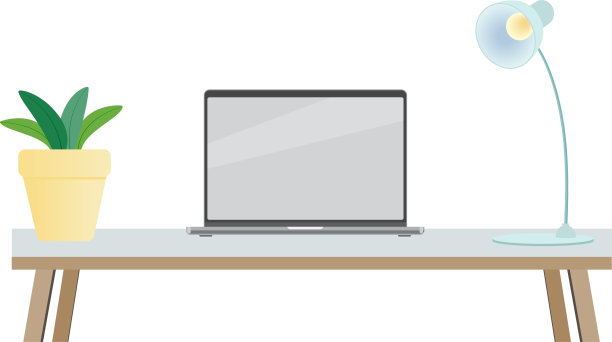 有笔记本电脑的现代工作场所，工作空间。图片下载