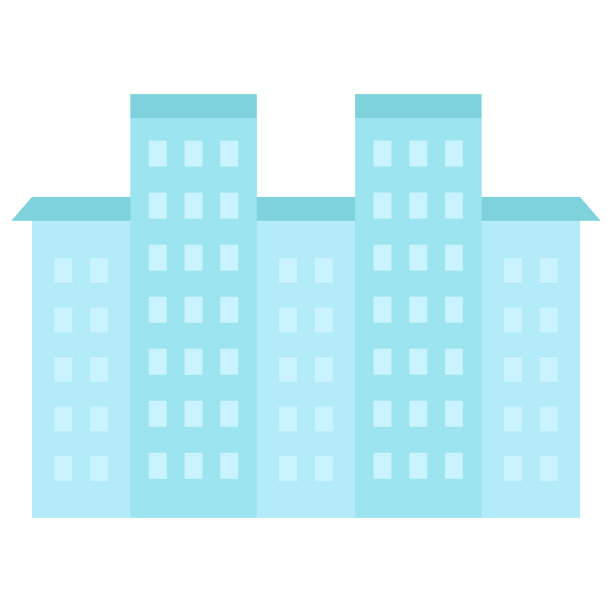 城市景观，城市插图，多层建筑在街道上图片下载