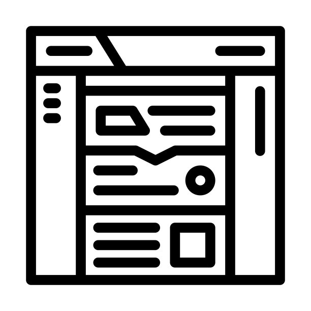 金融科技贷款线性图标矢量素材图片下载