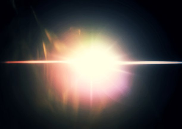 彩色光线照亮黑暗的插图图片下载