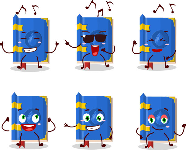 一个形象的水书魔术舞者的卡通图片下载