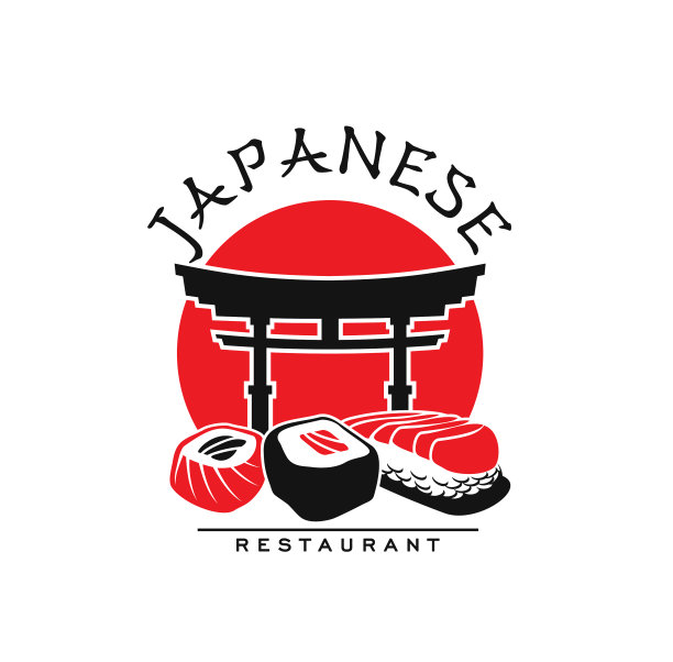 日本料理餐厅的图标寿司卷图片下载