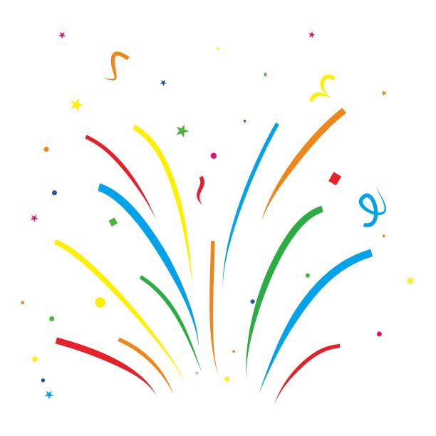 五彩彩带烟花图片下载