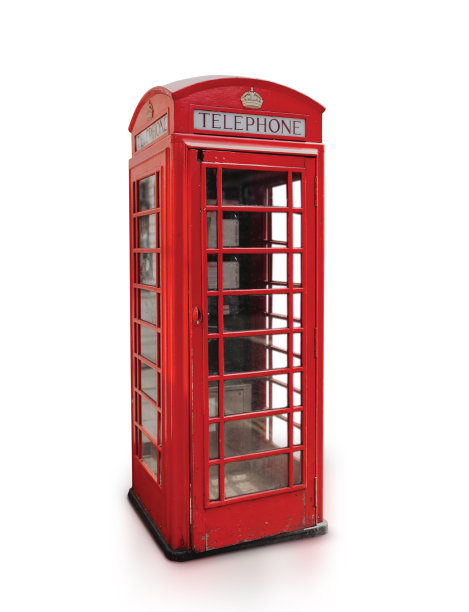 伦敦电话亭侧面的地标剪接面具图片下载