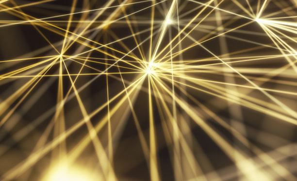 黑色背景上的大数据技术线条图片下载