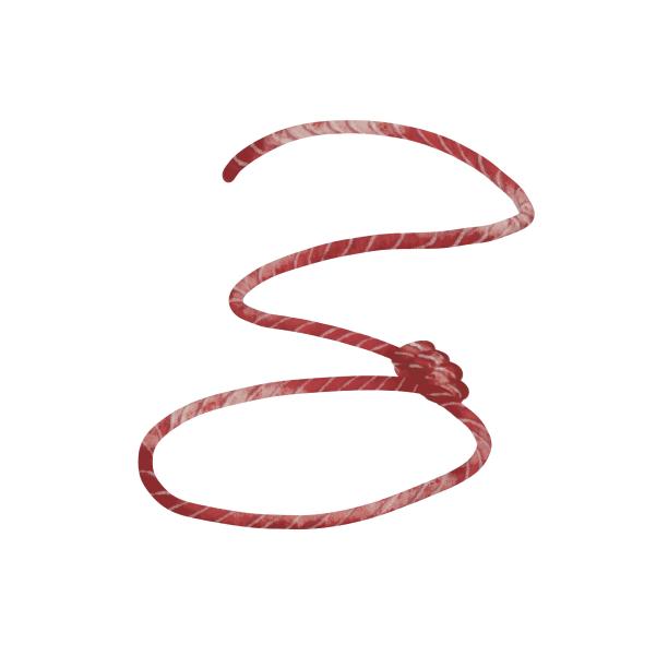 一根绳子写实插画图片下载