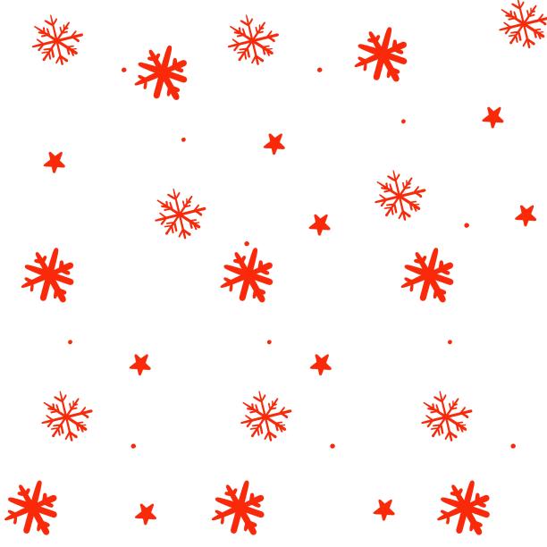 雪花红色飘散图片下载