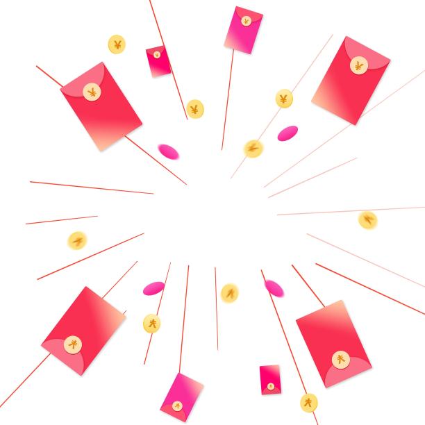 红包发射红色素材图片