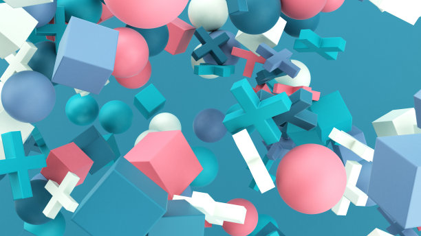 彩色几何形状的背景图片下载