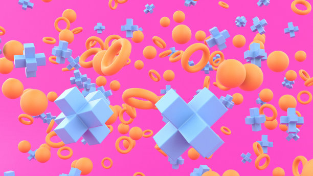 彩色几何形状的背景图片下载