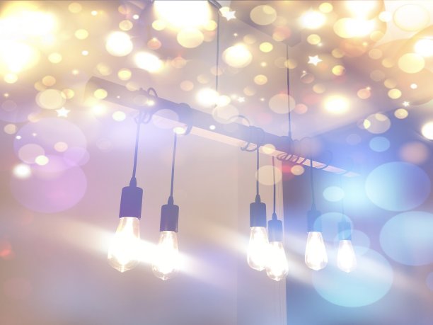 新年和圣诞节的灯饰图片下载