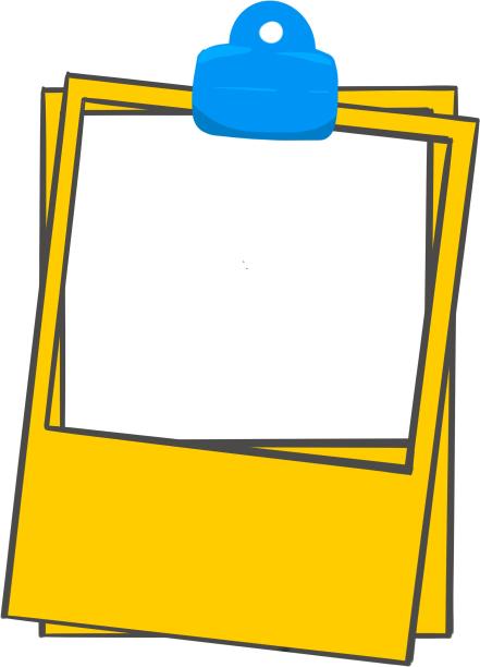 手绘卡通黄色相框图片下载