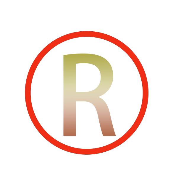 红色圆圈彩色R图片下载