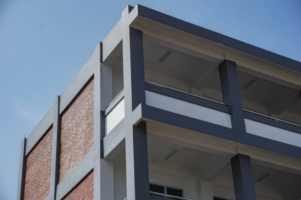 学校建筑的极简构图图片下载