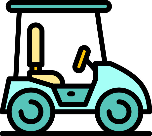 球童图标颜色轮廓图片下载