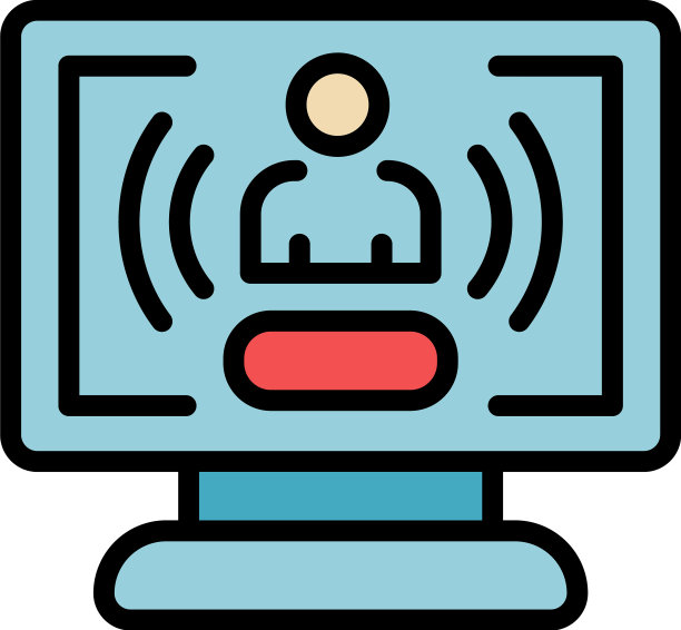 呼叫与视频图标颜色轮廓图片下载