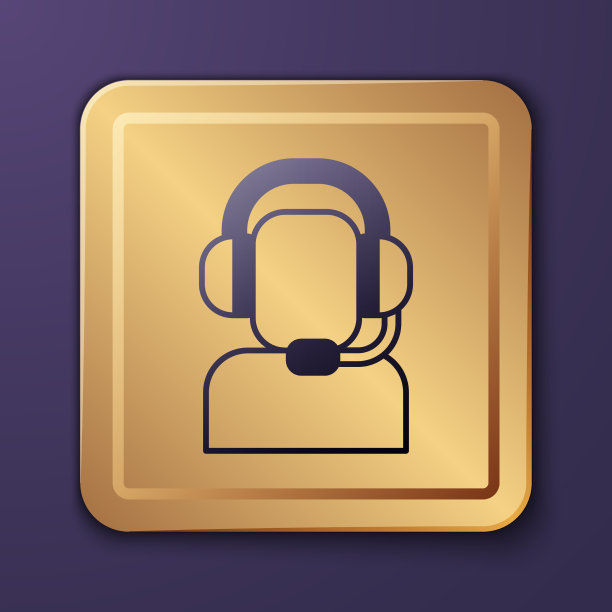 紫色人与耳机图标孤立在紫色图片下载