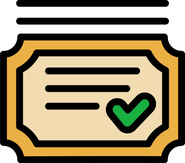 质量许可证图标颜色轮廓图片下载