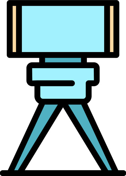 智能手机三脚架图标颜色轮廓图片下载