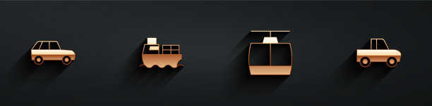 集车式货轮带箱送吊车图片下载