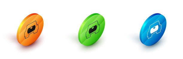 等距油箱的车辆图标隔离图片下载