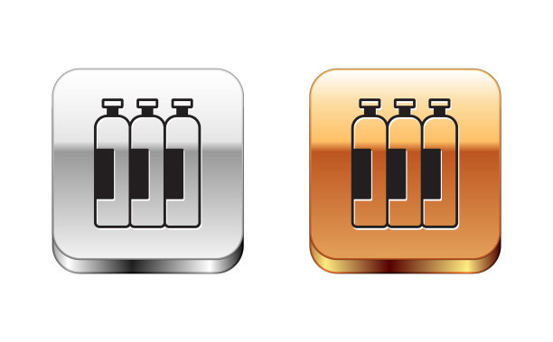 黑色工业气瓶为全惰性气体罐图片下载