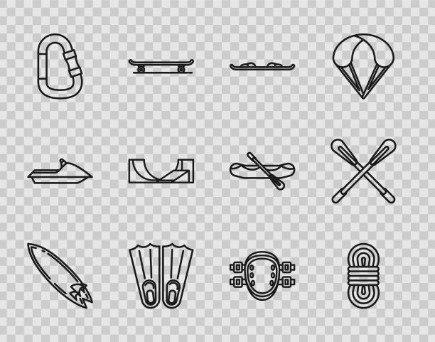 冲浪板绳套登山线滑雪板图片下载