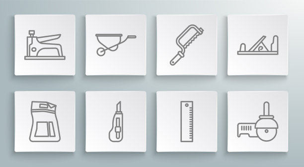 套线水泥袋手推车文具刀图片下载