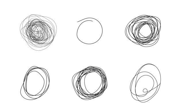 疯狂的乱线。一组杂乱的线索符号连接他们之间的符号线与潦草的圆形元素，徒手绘制。黑白抽象涂鸦，混乱的涂鸦。向量illustra图片下载